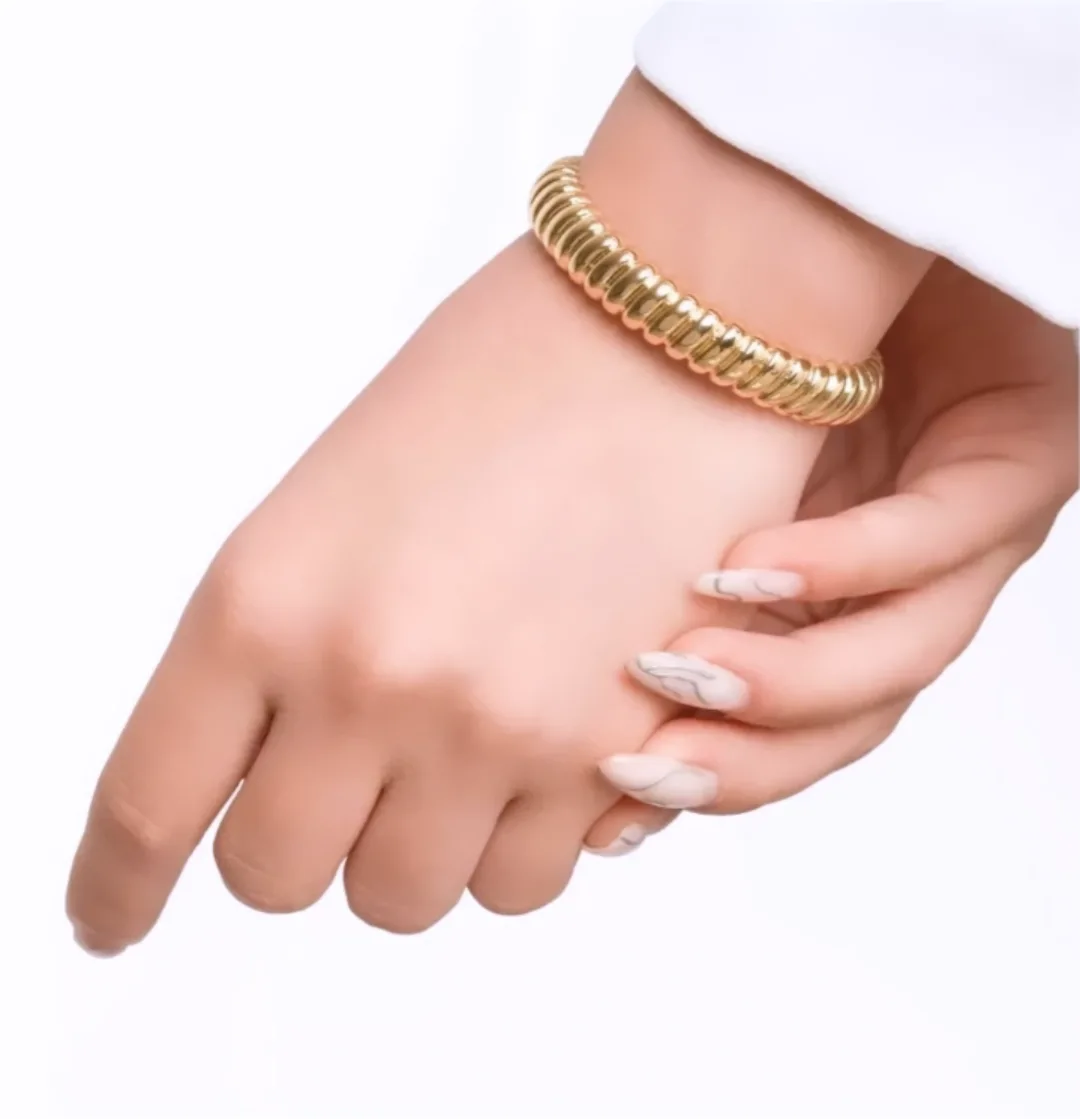 دستبند النگویی رادیوم طلایی