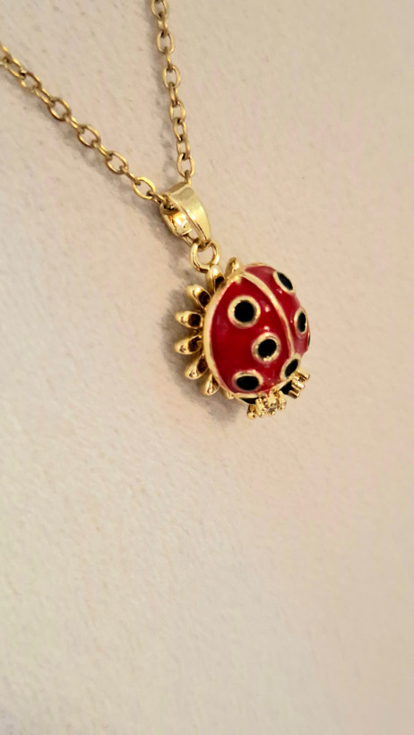 این هم از گردن آویز طرح کفشدوزکی مون 🐞 مینیمال و ریزه میزه است. این گردن آویز متحرک بوده و سطح بالای گردن بند روی سطح زیرین خودش می چرخه 💫 سطح کیفی بالایی داره و مهربان با پوست شماست 🌺 ارسال این گردن آویز زیبا به سراسر نقاط کشور عزیزمان، ایران 🚚 قیمت مناسب و بسیار خوش پوش هست. تعدادش محدوده، همین الان ثبت سفارش کن🎁